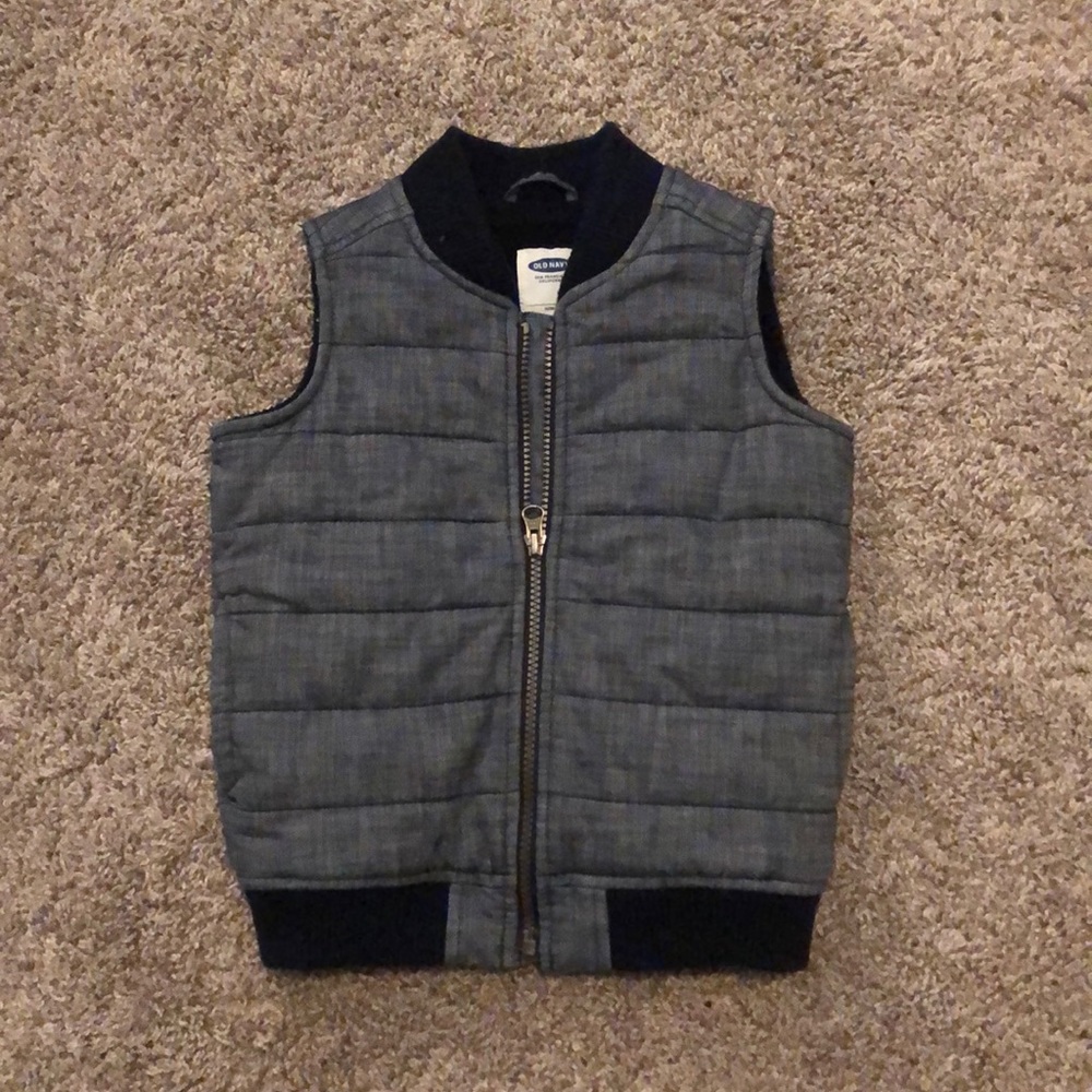 Boys blue puffer vest